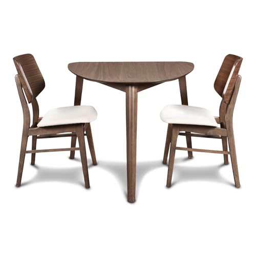 Classic Mid-Century Modern Oscar Corner Table & Dining Set, Walnut